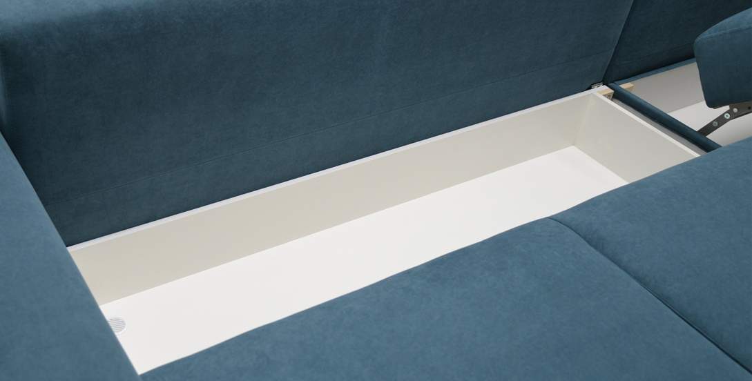 Угловой диван правый Вегас Индиго велюр