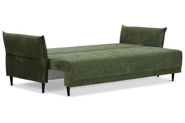 Прямой диван Лома зеленый велюр
