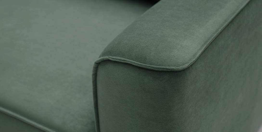 Прямой мини диван-кушетка Мокка Оливковый велюр 