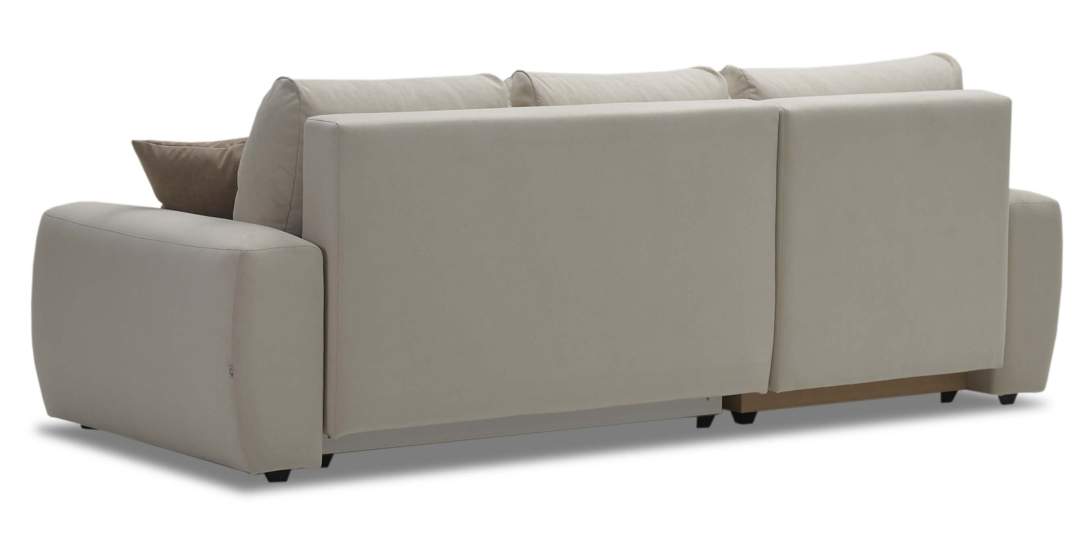 Угловой диван левый Коста Айвори велюр