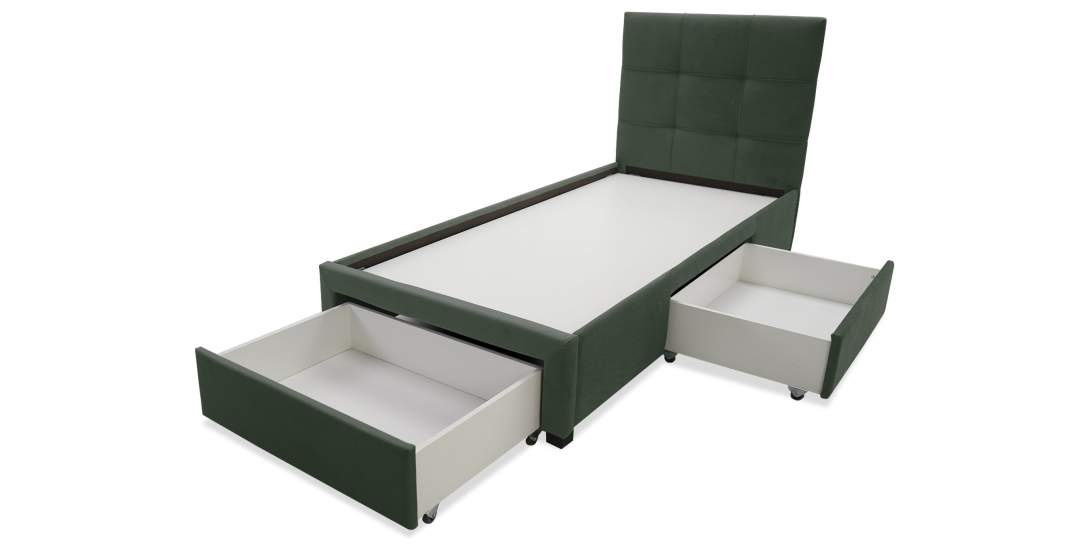 Односпальная кровать Борба 90 зеленый велюр