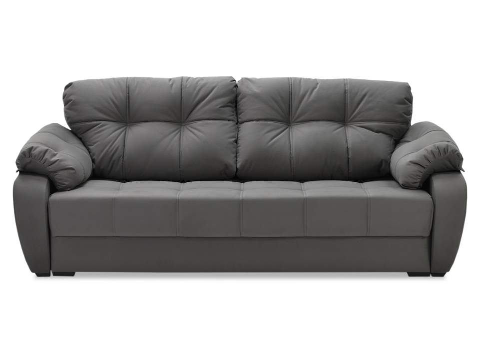 Прямой диван Вестон Серый велюр