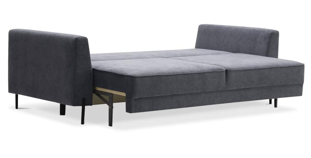 Прямой диван Энгри Серый велюр