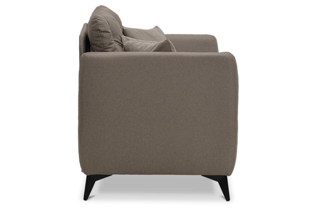 Прямой диван-кушетка Тиволи 120 коричневая рогожка 