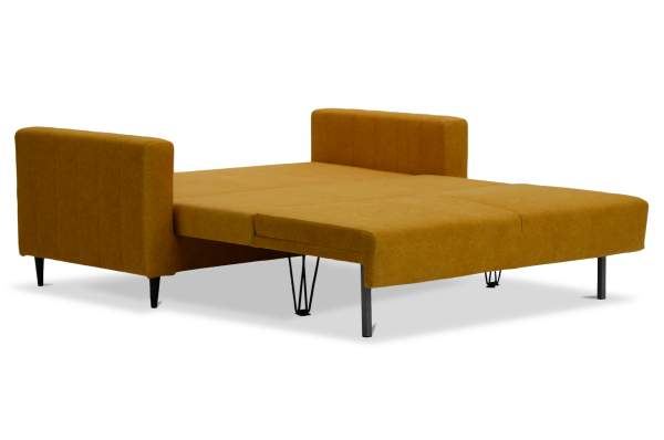 Прямой мини диван Эмма 140 желтый велюр