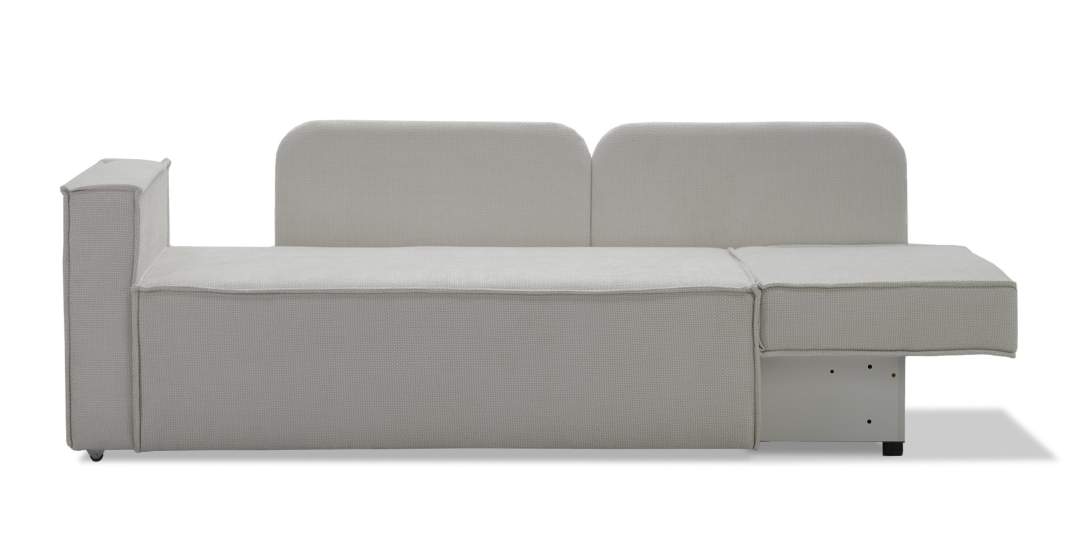 Прямой мини диван Бохо Жемчужный шенилл