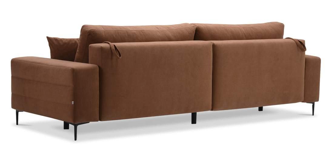 Прямой диван Белес Терракотовый велюр 