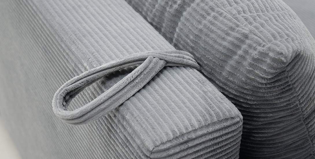 Прямой диван Тайлин Стальной велюр