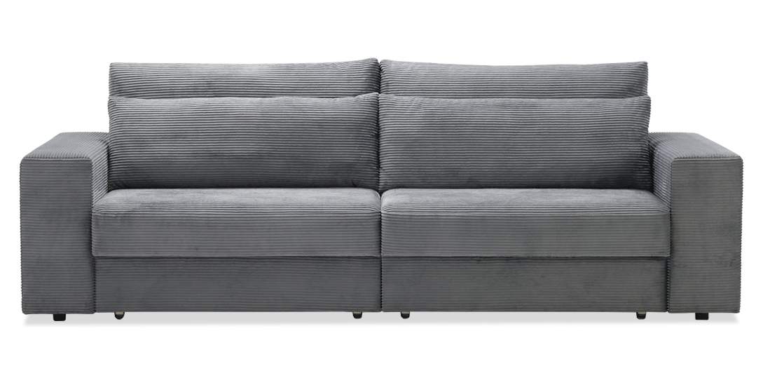 Прямой диван Рица Стальной велюр 