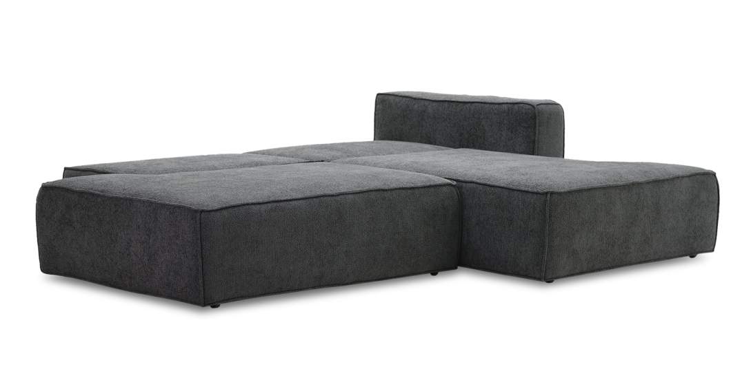 Угловой диван правый Рейф Графитовый шенилл