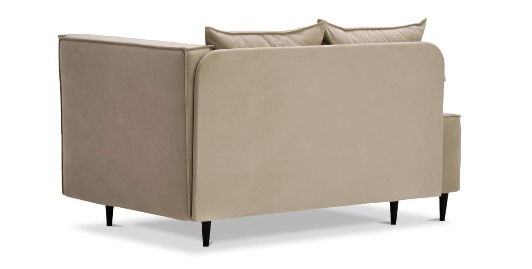 Угловая кушетка левая Элфи бежевый велюр