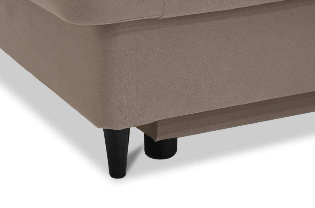 Угловая кушетка левая Иби мокка велюр