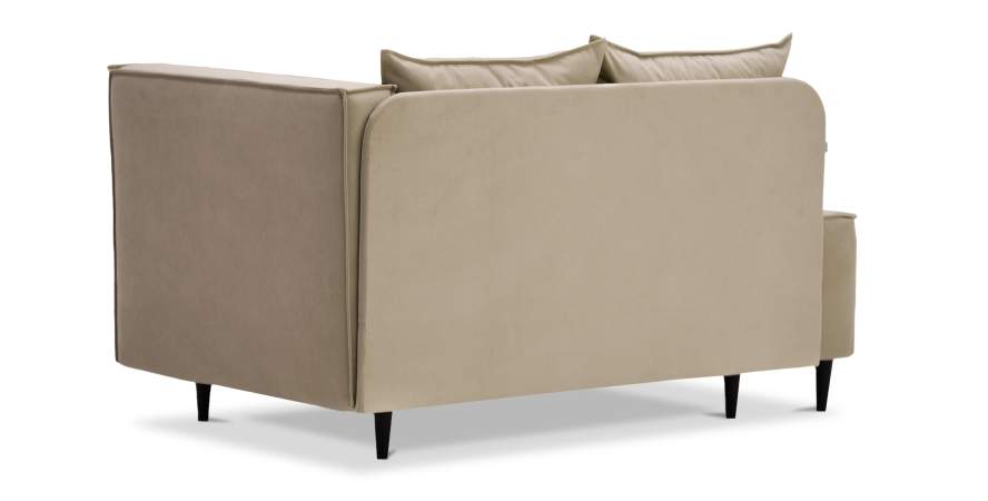 Угловая кушетка левая Элфи бежевый велюр