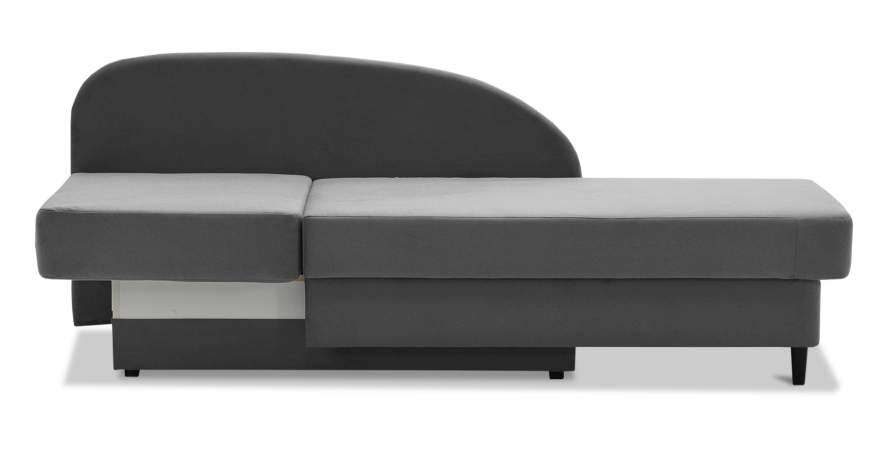 Угловая кушетка левая Иби Антрацитовый велюр Уцененный Угловая кушетка левая Иби Антрацитовый велюр Уцененный