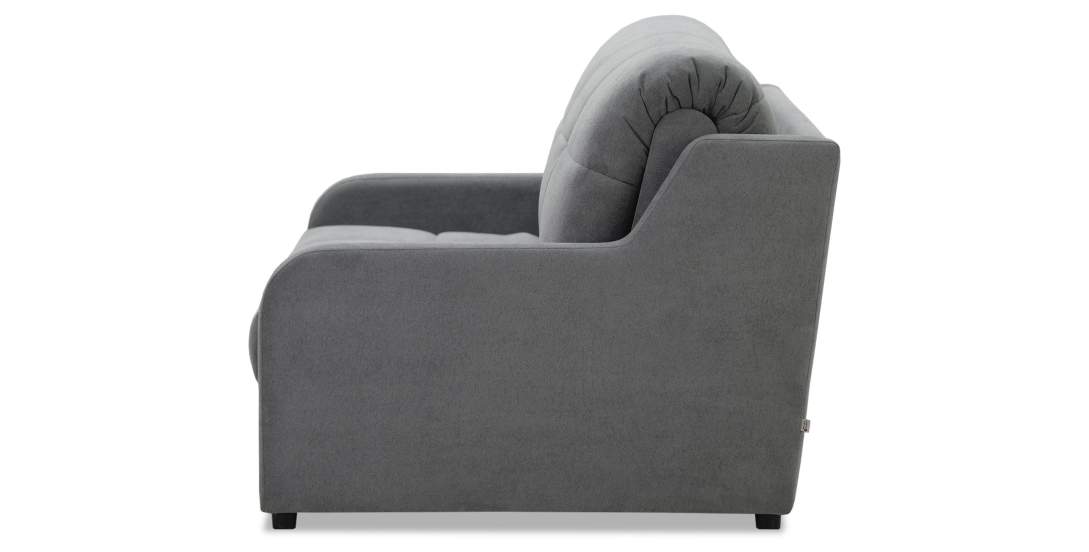 Прямой диван Стронг 155 серый велюр 