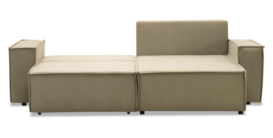 Угловой диван Фабио Бежевый велюр