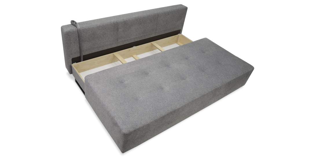 Прямой диван Морма Серебристый велюр