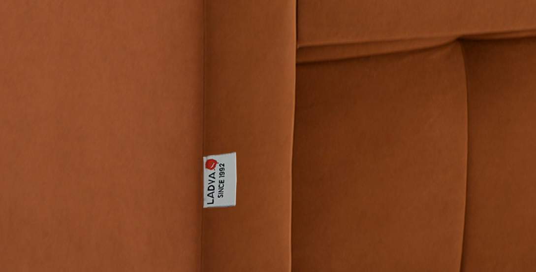 Прямой диван Энтон Террактовый велюр