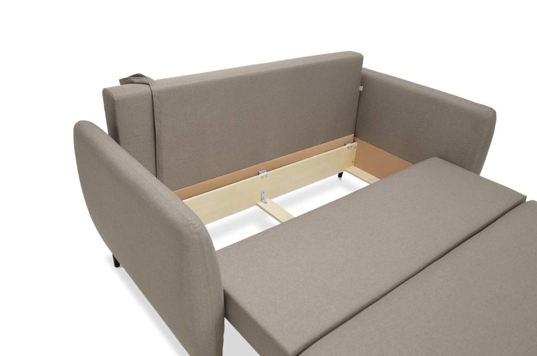 Прямой мини диван Тиволи 120 коричневая рогожка