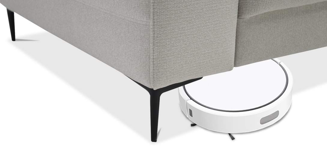 Прямой диван Белес Молочный велюр