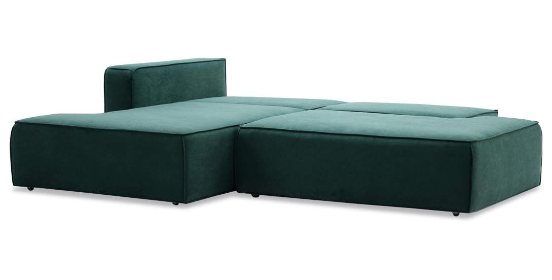 Угловой диван левый Рейф Изумрудный велюр