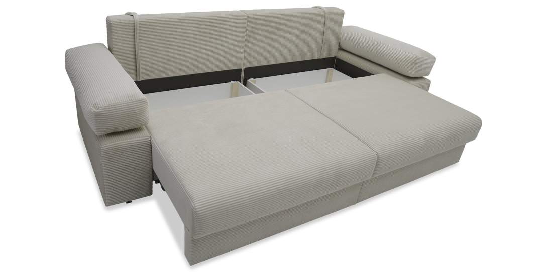 Прямой диван Тайлин Молочный кремовый велюр