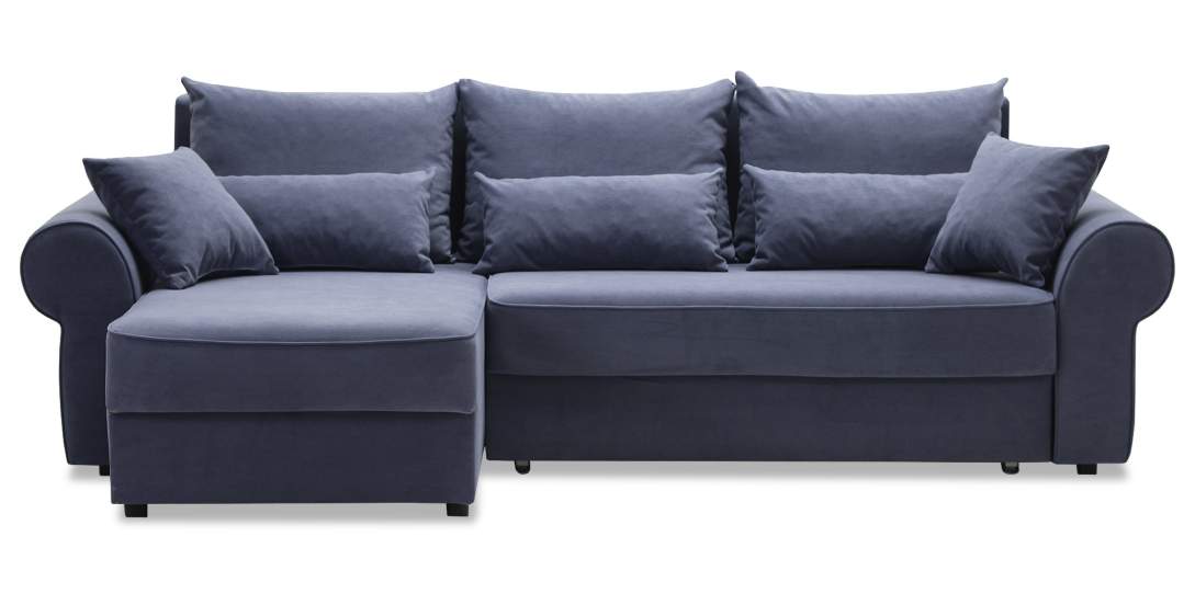 Угловой диван Тьерри Дымчатый фиолетовый велюр 