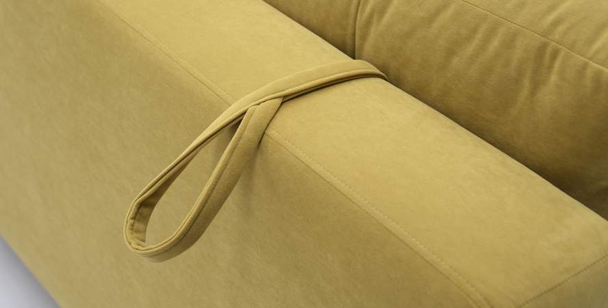 Прямой диван Морма Оливковый велюр Уцененный