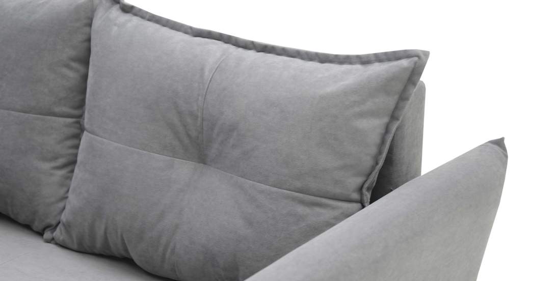 Прямой мини диван Лома 120 Серый велюр 