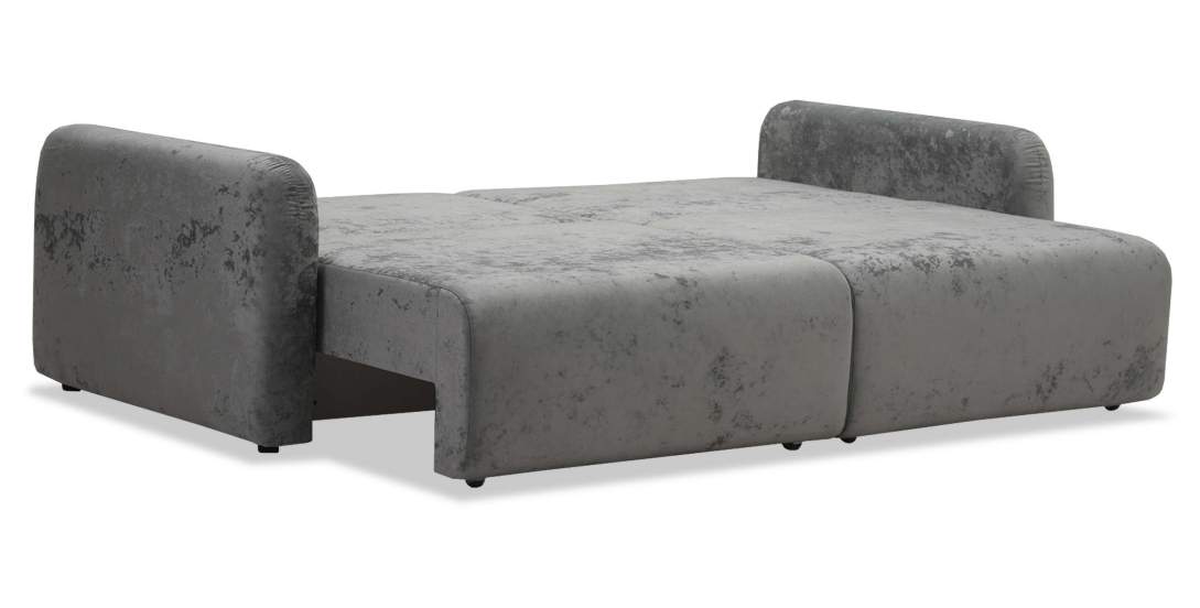 Прямой диван Волда Жемчужно-серебряный велюр