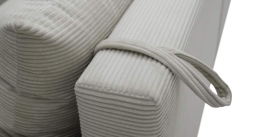 Угловой диван левый Тайлин Молочный кремовый велюр Уцененный