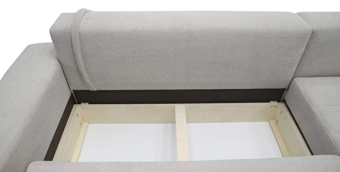 Угловой диван левый Белес Cеребристый велюр