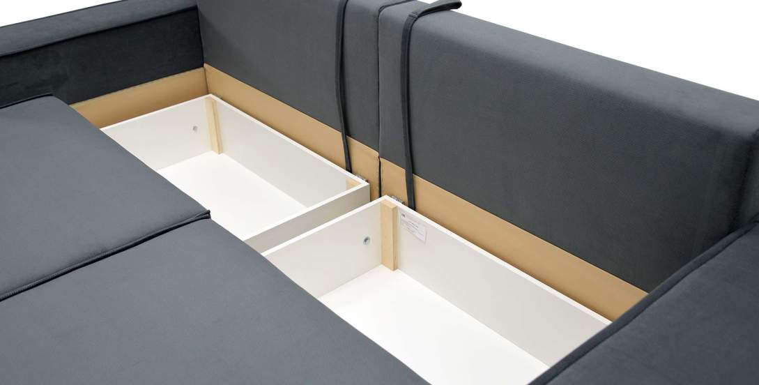 Прямой диван Фабио Антрацитовый велюр Уцененный