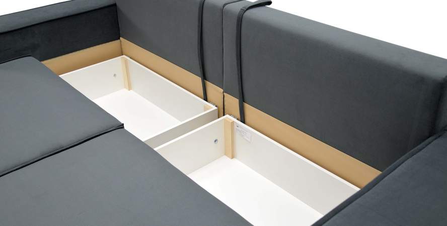 Прямой диван Фабио Антрацитовый велюр Уцененный