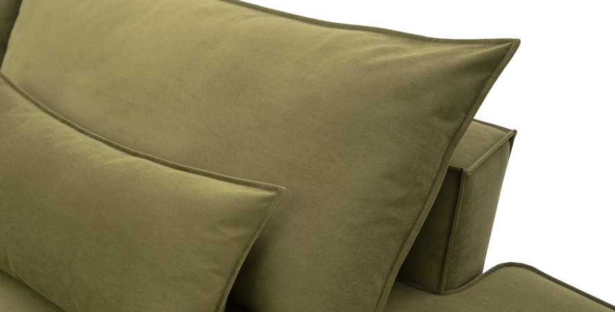 Прямой диван Рейф травяной велюр