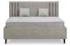 Двуспальная кровать Тренто 180 светло-серый велюр
