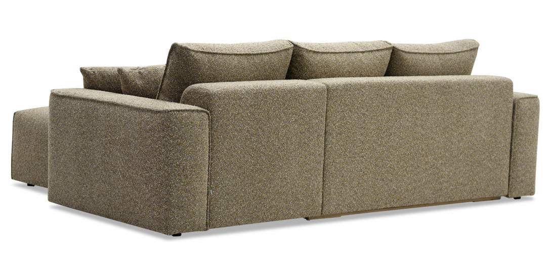 Угловой диван Матье Коричневый меланж букле 