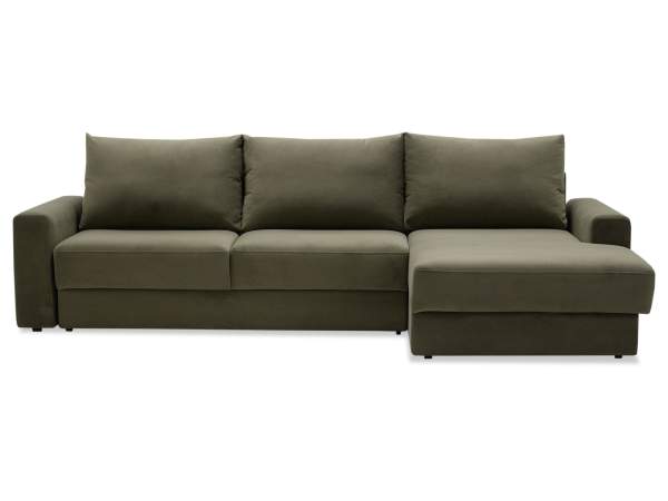 Угловой диван правый Вегас хаки велюр