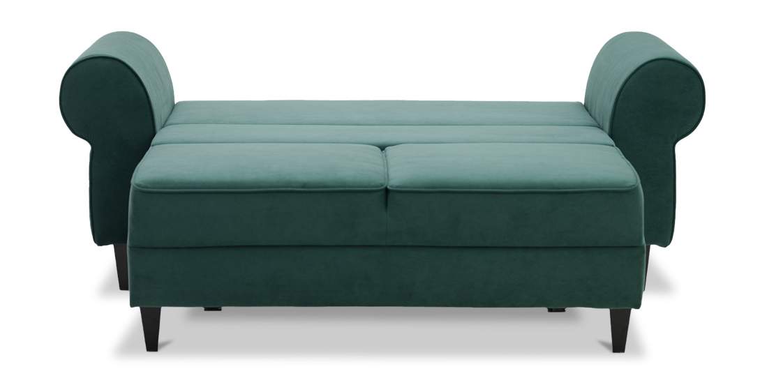 Прямой мини диван Гизела 140 изумрудный велюр