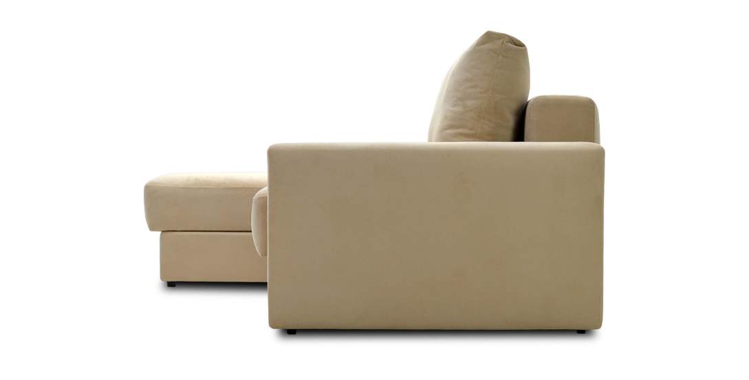 Угловой диван левый Вегас Айвори велюр