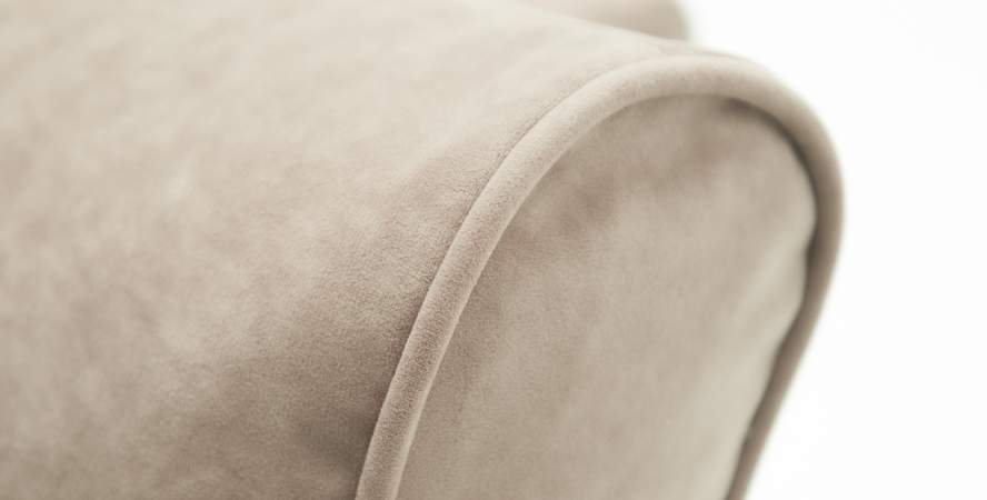 Прямой мини диван Касита 120 бежевый велюр