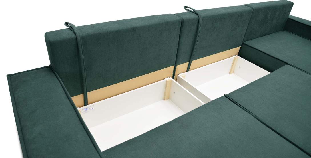 Угловой диван Фабио Max Изумрудный велюр