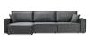 Угловой диван Фабио Max темно-серый велюр