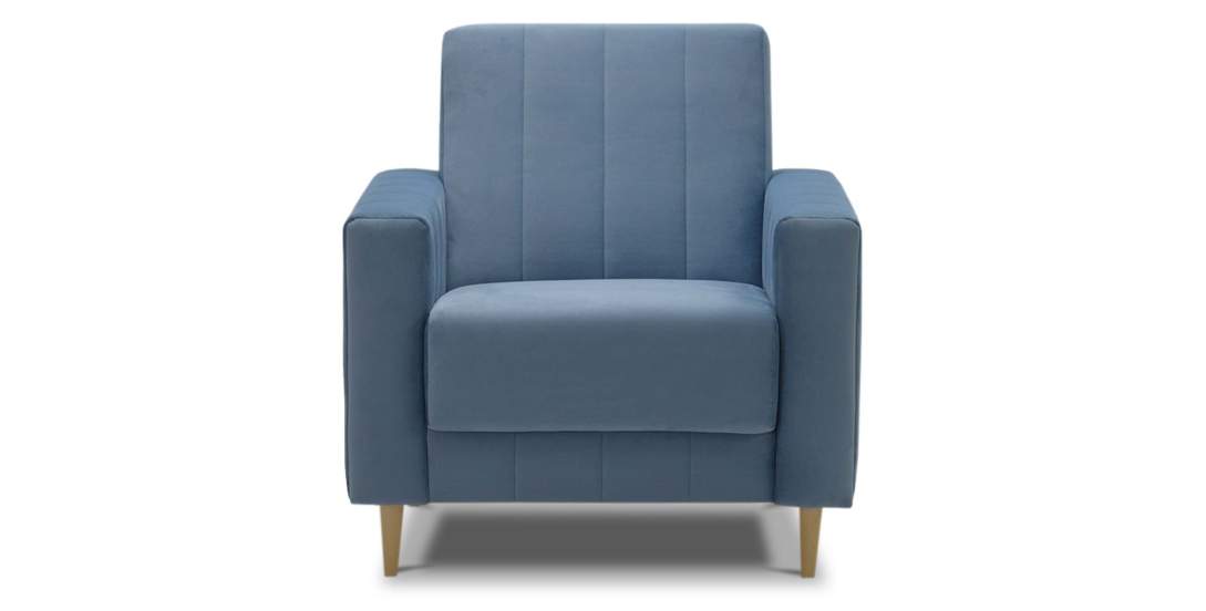Кресло Эмма Голубой велюр