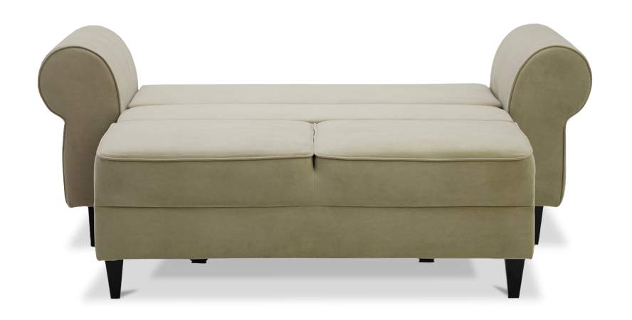 Прямой мини диван Гизела 140 песочный велюр
