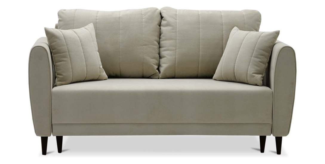 Прямой мини диван Калано 120 Айвори велюр