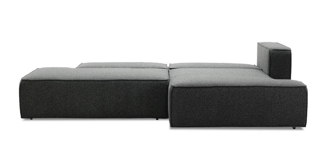 Угловой диван правый Рейф Графитовый меланж букле