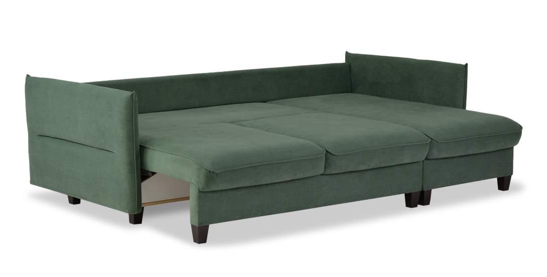 Угловой диван Палермо оливковый велюр