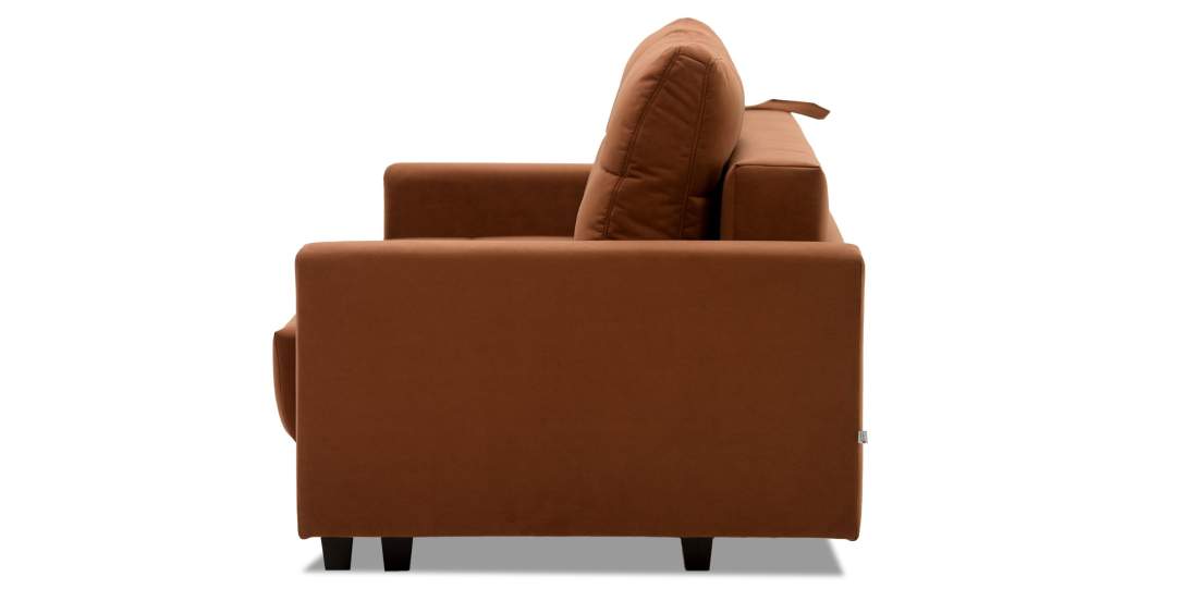 Прямой диван Энтон 1 Терракотовый велюр