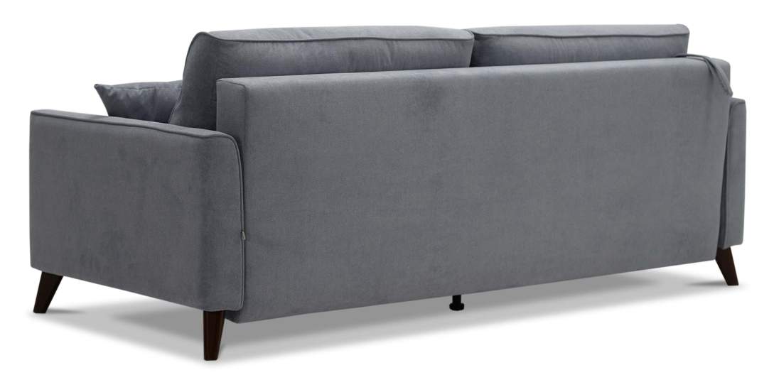 Прямой диван Авилла Cеро-голубой велюр